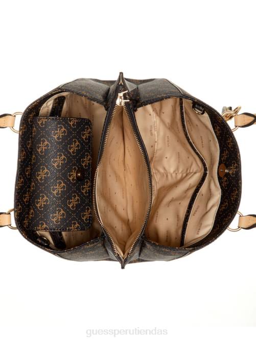 GUESS cartera novia noelle quattro g mujer 0P8X3234 marrón múltiple bolsas
