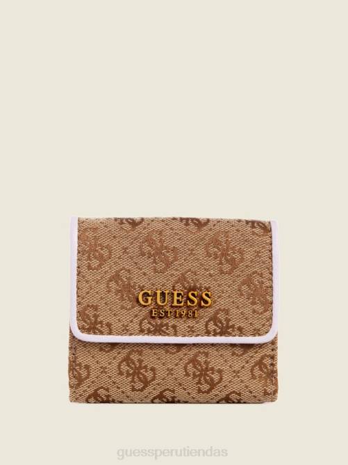 GUESS cartera pequeña aviana mujer 0P8X3166 café con leche/lila bolsas