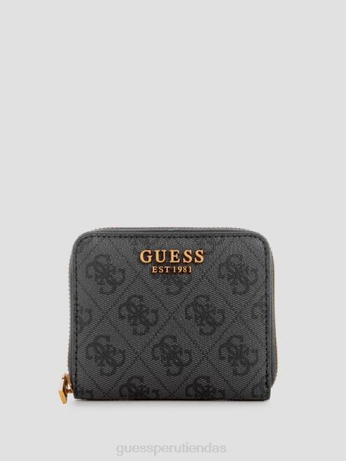 GUESS cartera pequeña con cremallera alrededor y logo ginevra mujer 0P8X3130 lavado de nubes bolsas