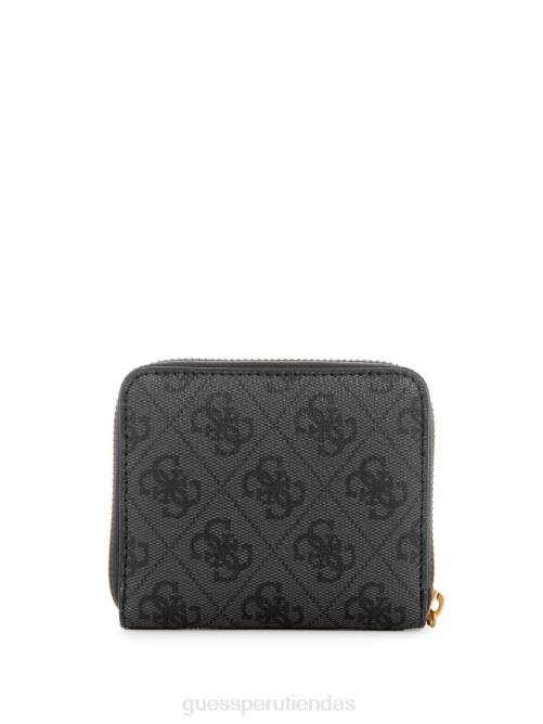 GUESS cartera pequeña con cremallera alrededor y logo ginevra mujer 0P8X3130 lavado de nubes bolsas