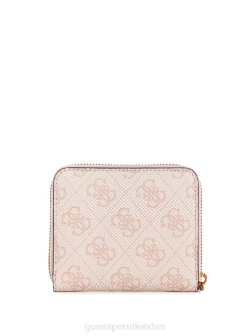 GUESS cartera pequeña con cremallera alrededor y logo ginevra mujer 0P8X3150 logotipo de rubor bolsas