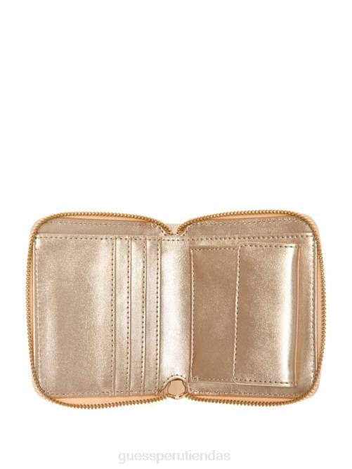 GUESS cartera pequeña con cremallera alrededor y logo ginevra mujer 0P8X3150 logotipo de rubor bolsas