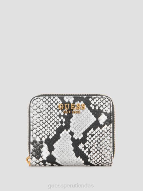 GUESS cartera pequeña james de pitón con cremallera alrededor mujer 0P8X3162 blanco bolsas
