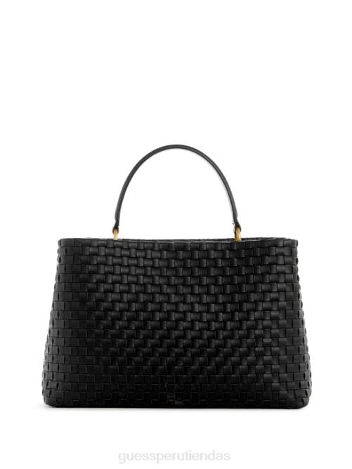 GUESS cartera tejida lisbet mujer 0P8X2817 estampado floral negro bolsas