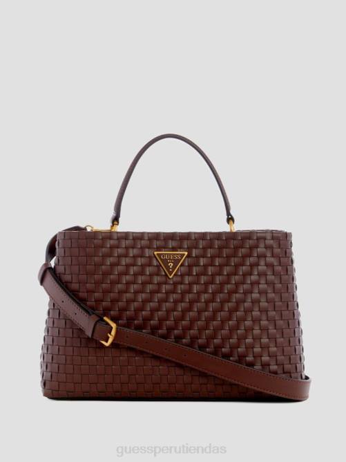 GUESS cartera tejida lisbet mujer 0P8X2822 caoba bolsas