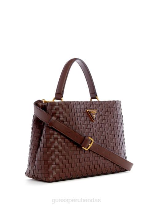 GUESS cartera tejida lisbet mujer 0P8X2822 caoba bolsas