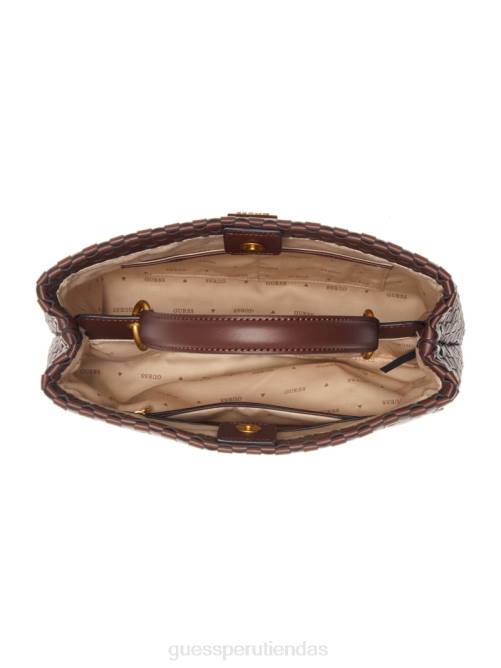 GUESS cartera tejida lisbet mujer 0P8X2822 caoba bolsas