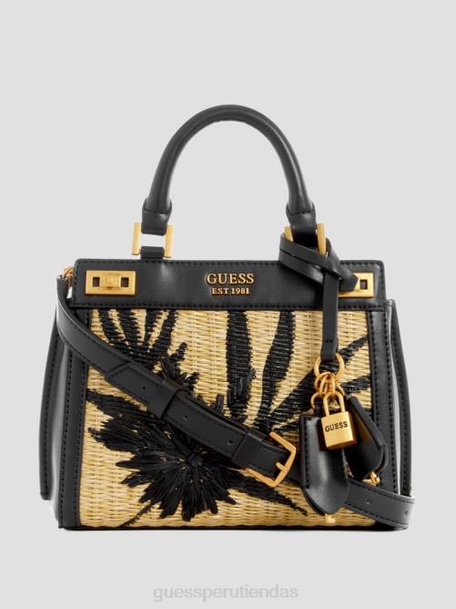 GUESS mini satchel katey de paja mujer 0P8X2984 noche azul bolsas
