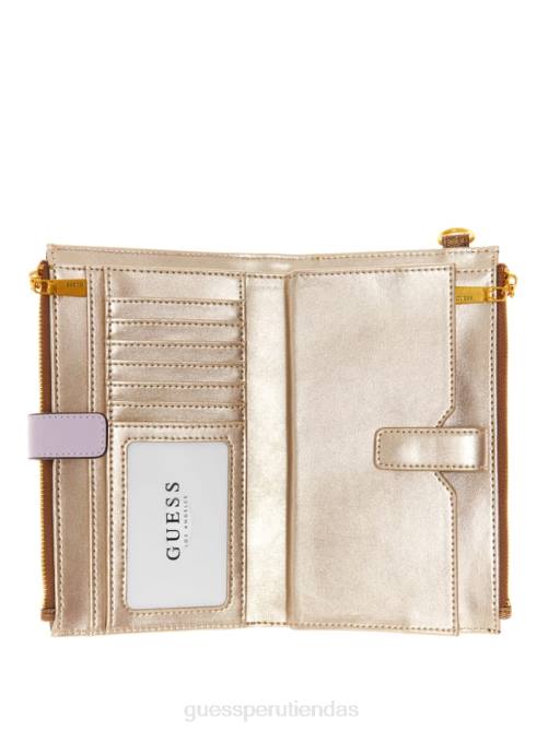 GUESS organizador laurel con doble cremallera mujer 0P8X3139 coñac ligero bolsas