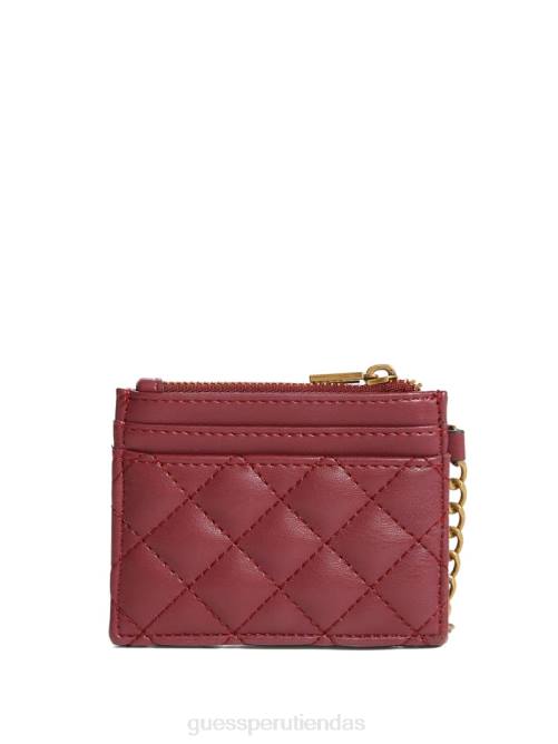GUESS tarjetero acolchado mujer 0P8X3163 borgoña bolsas