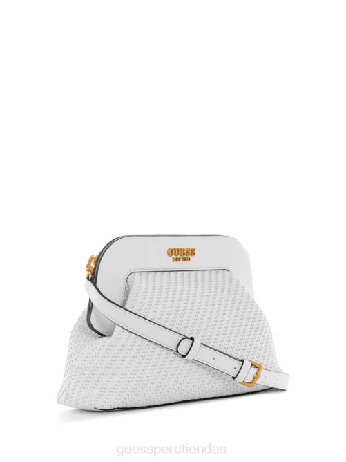 GUESS bolso de mano abey con estructura tejida mujer 0P8X2955 blanco multicolor bolsas