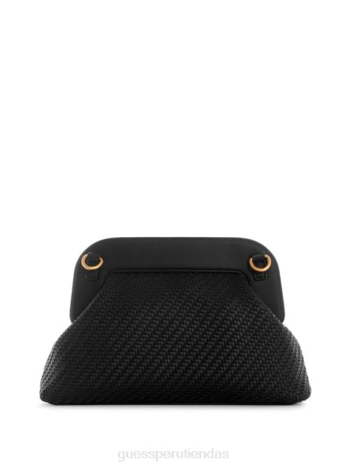 GUESS bolso de mano abey con estructura tejida mujer 0P8X2964 estampado floral negro bolsas