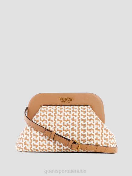GUESS bolso de mano abey con estructura tejida mujer 0P8X3318 gris/lavado gris nube bolsas