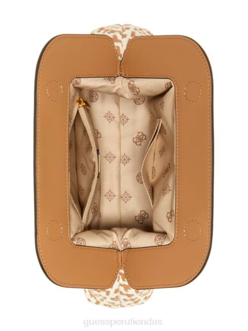 GUESS bolso de mano abey con estructura tejida mujer 0P8X3318 gris/lavado gris nube bolsas