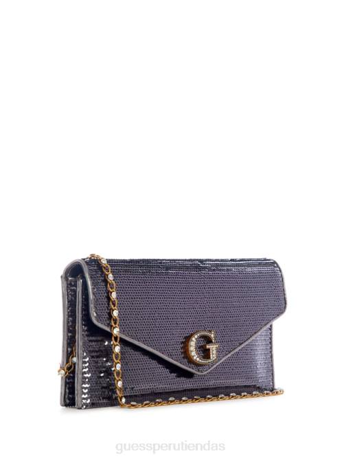 GUESS bolso de mano con lentejuelas virtuales mujer 0P8X2831 estaño bolsas