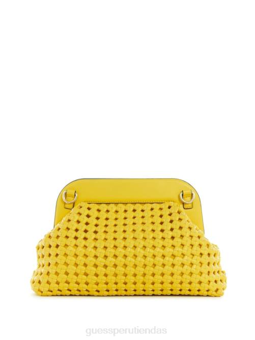 GUESS bolso de mano con marco sicilia mujer 0P8X3316 amarillo bolsas