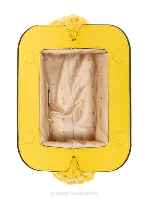 GUESS bolso de mano con marco sicilia mujer 0P8X3316 amarillo bolsas