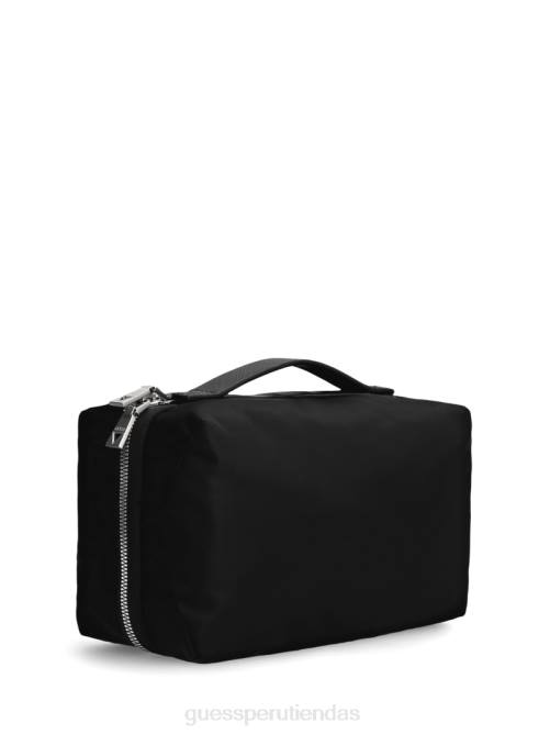 GUESS bolsa de viaje certificada mujer 0P8X3201 estampado floral negro bolsas