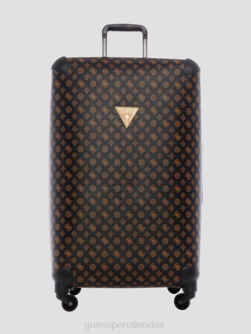 GUESS maleta de 4 ruedas con logo de peonía salvaje mujer 0P8X3178 marrón bolsas
