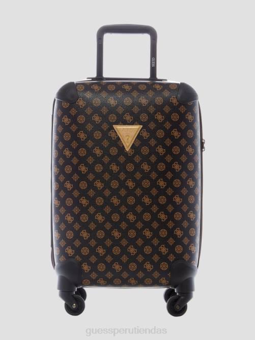 GUESS maleta de 4 ruedas con logo de peonía salvaje mujer 0P8X3179 marrón bolsas