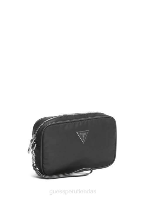 GUESS neceser pequeño certosa mujer 0P8X3202 estampado floral negro bolsas