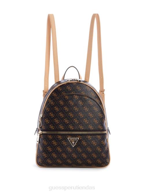 GUESS mochila grande con logo de manhattan mujer 0P8X3211 marrón bolsas