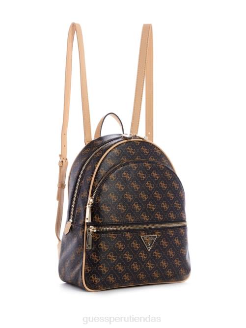 GUESS mochila grande con logo de manhattan mujer 0P8X3211 marrón bolsas