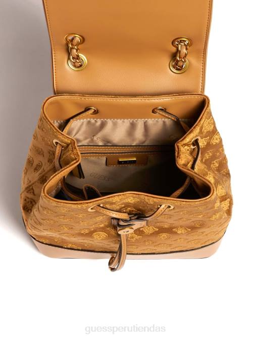 GUESS mochila kimi de terciopelo mujer 0P8X3214 moca bolsas