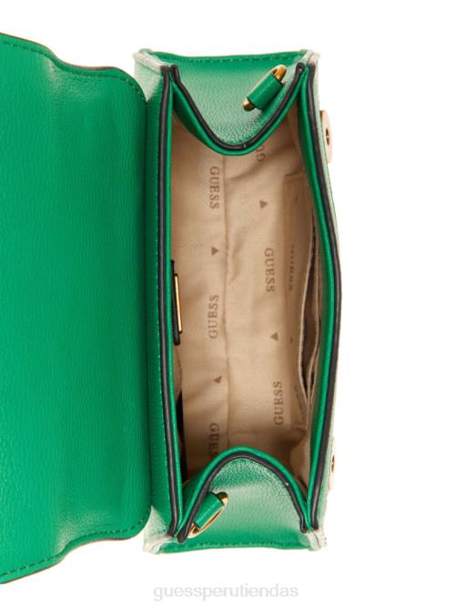 GUESS minibolso stephi en jacquard con logo mujer 0P8X2968 verde bolsas