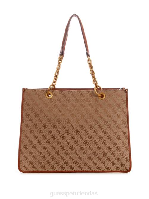 GUESS bolso aviano mujer 0P8X3090 café con leche/coñac bolsas