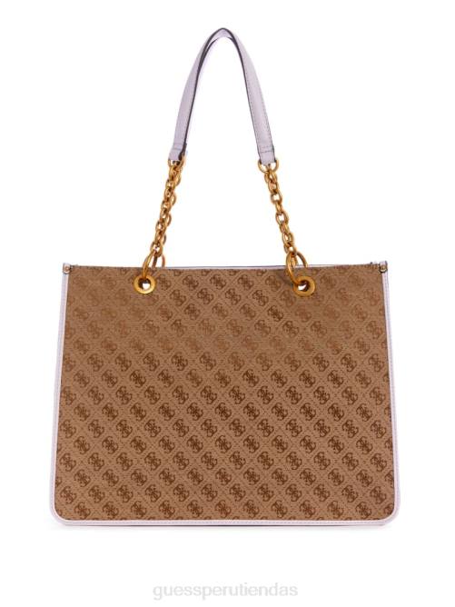 GUESS bolso aviano mujer 0P8X3111 café con leche/lila bolsas