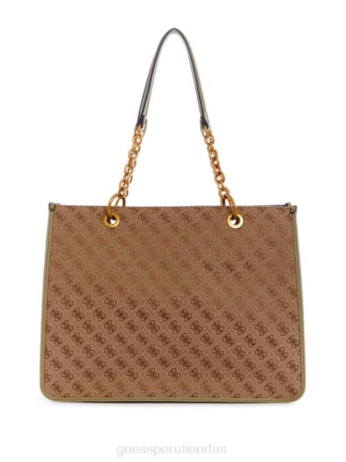 GUESS bolso aviano mujer 0P8X3115 café con leche/celadón bolsas