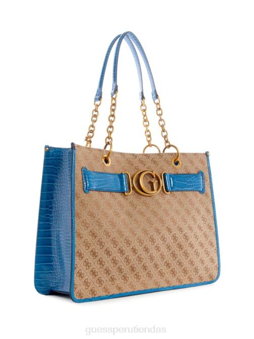 GUESS bolso aviano mujer 0P8X3121 café con leche/azul bolsas