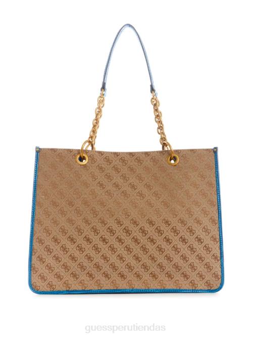 GUESS bolso aviano mujer 0P8X3121 café con leche/azul bolsas