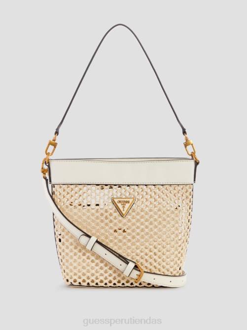 GUESS bolso bombonera de paja vikky mujer 0P8X2886 Marfil bolsas