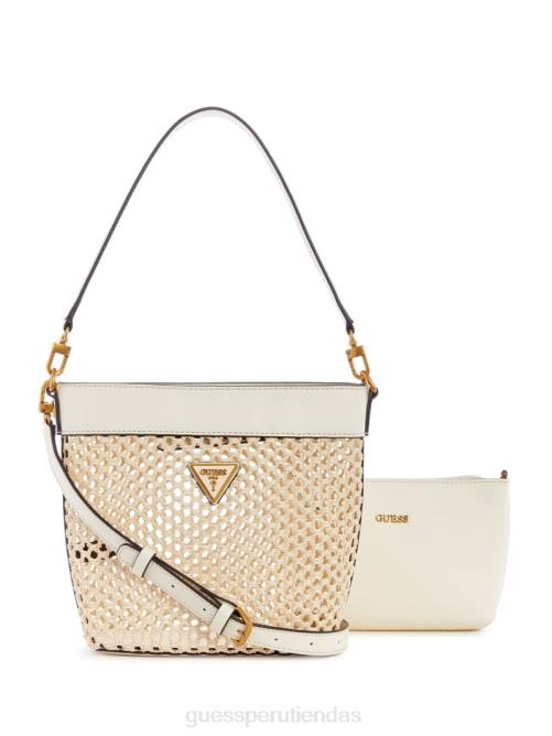 GUESS bolso bombonera de paja vikky mujer 0P8X2886 Marfil bolsas