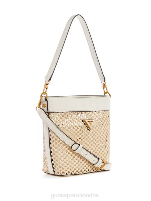 GUESS bolso bombonera de paja vikky mujer 0P8X2886 Marfil bolsas