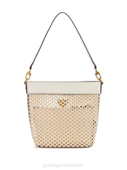 GUESS bolso bombonera de paja vikky mujer 0P8X2886 Marfil bolsas