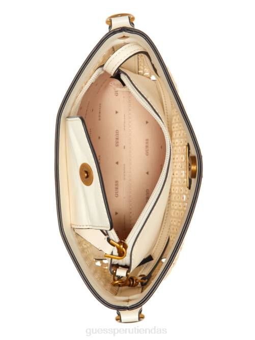 GUESS bolso bombonera de paja vikky mujer 0P8X2886 Marfil bolsas