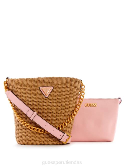 GUESS bolso bombonera lilica mujer 0P8X3108 naranja mediana bolsas