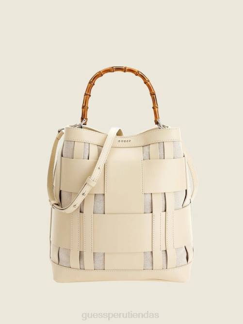 GUESS bolso hobo aida de piel tejida mujer 0P8X2814 apagado bolsas
