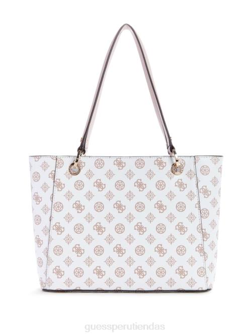 GUESS bolso tote Noelle pequeño con logo y peonías mujer 0P8X3071 sauce bolsas