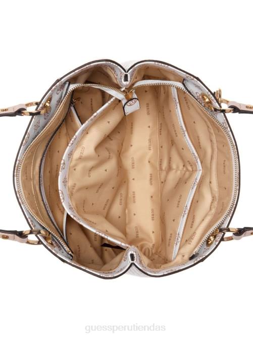 GUESS bolso tote Noelle pequeño con logo y peonías mujer 0P8X3071 sauce bolsas