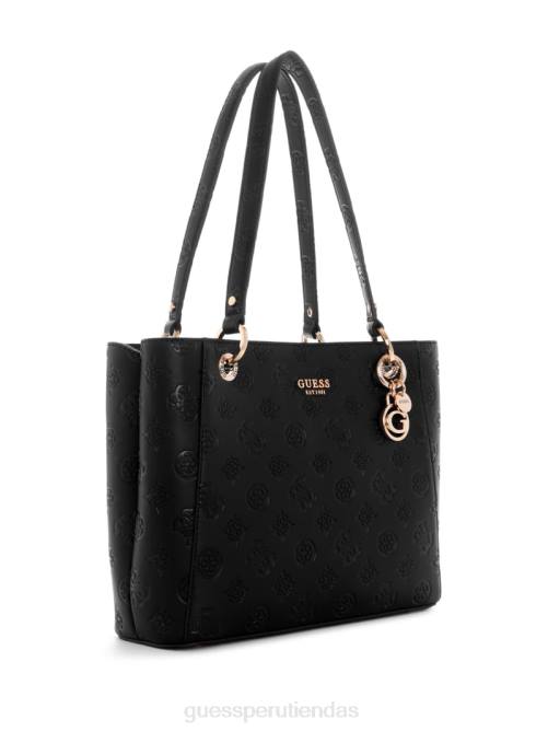 GUESS bolso tote galleria pequeño noel mujer 0P8X3221 estampado floral negro bolsas
