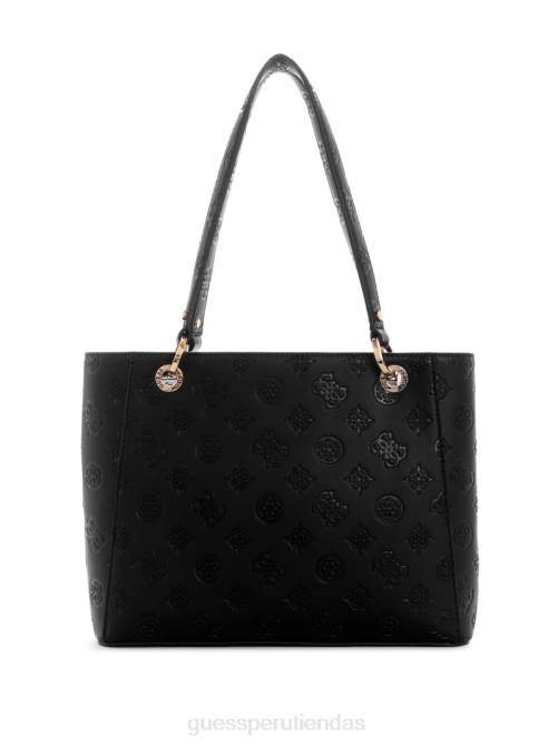 GUESS bolso tote galleria pequeño noel mujer 0P8X3221 estampado floral negro bolsas
