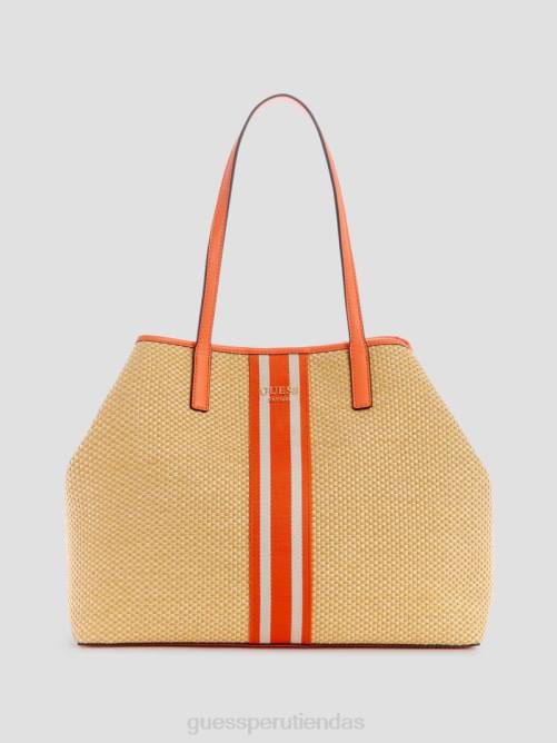 GUESS bolso tote grande de rafia a rayas vikky mujer 0P8X3107 beldad bolsas