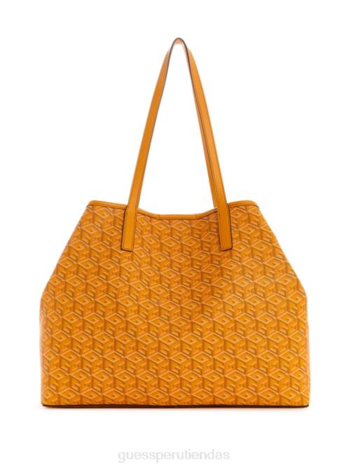 GUESS bolso tote grande vikky mujer 0P8X3095 logotipo amarillo bolsas