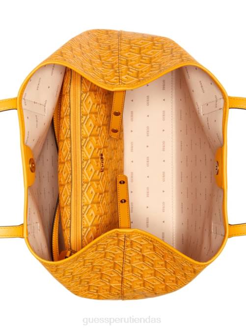 GUESS bolso tote grande vikky mujer 0P8X3095 logotipo amarillo bolsas