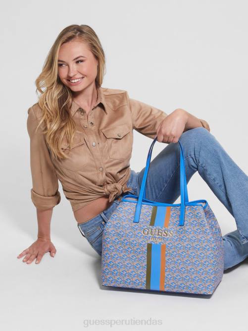 GUESS bolso tote grande vikky mujer 0P8X3239 logotipo acuático bolsas