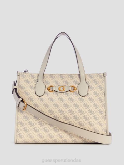 GUESS bolso tote izzy con logo en jacquard mujer 0P8X2910 logotipo de la paloma bolsas